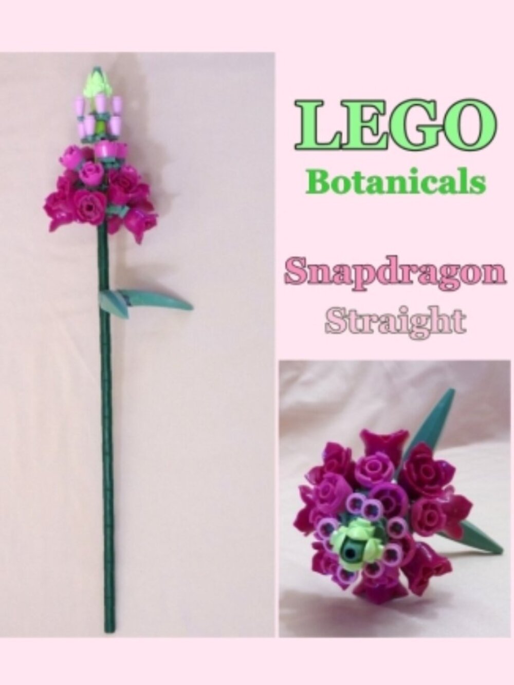 LEGO Botanical Flowers - 1 pcs Snapdragon - Straight - Individual Sale - 10280